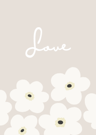 in bloom, flower wh - pale beige