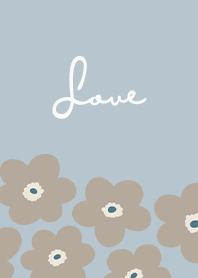 in bloom, flower k / light steel blue