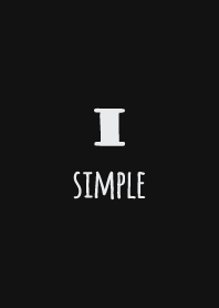 シンプルイニシャル-I＊ブラック