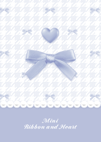 Mini Ribbon & Heart HT2 -  Blue 02