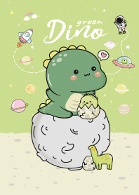 Dino Cute World On Space (Green)
