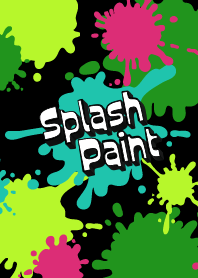 Splash Paint : Black green WV