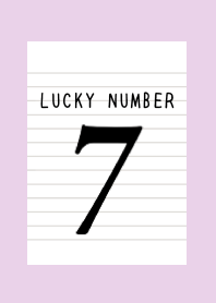 LUCKY NUMBER 7 NOTEBOOK/LIGHT PURPLE