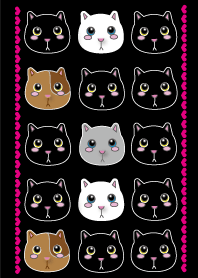 Black cat and friends