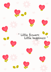mini red heart flowers