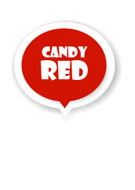 Candy Red Button In White V.4