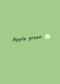 アップルグリーンと星
