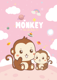 Monkey Fat Kawaii Pink