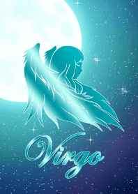 Virgo Clover Moon right blue