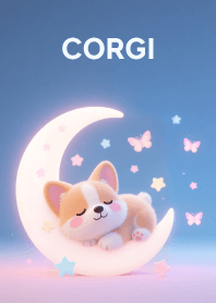 Love Kawaii Corgi Dog in Cloud Theme(JP)