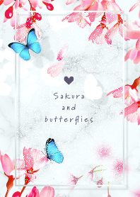 Marble Cherry blossoms blue08_2