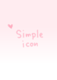 Simple icon pastel pink