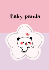 flower & baby panda