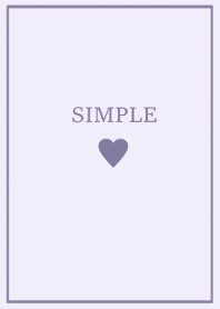 SIMPLE HEART =purple lavender=