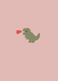 Cute and relaxed dinosaurs pink beige.