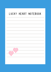 LUCKY HEART NOTEBOOKj-BLUE-YELLOW