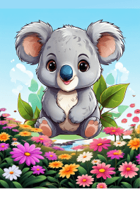 Cute koala cartoon
