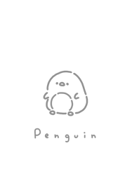 企鵝. white gray