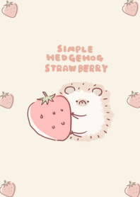 simple hedgehog strawberry beige.