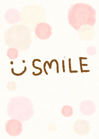 Smile-Adult watercolor Polka dot pink27-