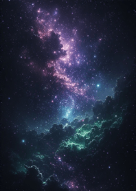 Night starry sky with nebula 90145D