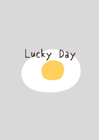 Fried egg and gray color