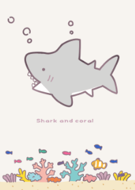 サメ - きれいな珊瑚