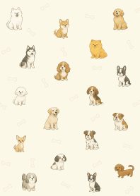 かわいい犬 パターン_綠2