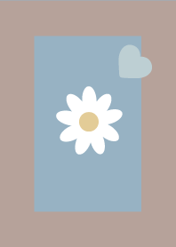 Daisy Dull Floral Blue Blue