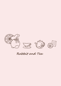 Rabbit and Tea -pink-