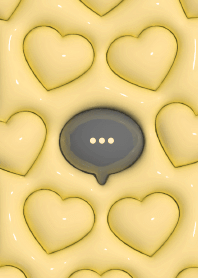 Plump heart pattern [Black & Yellow]