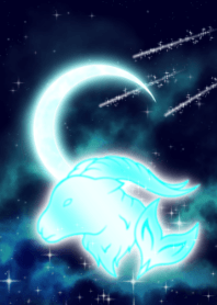 Moon and Capricorn light blue 2023