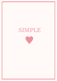 SIMPLE HEART =peach pink=