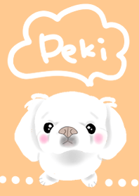 Pekingese.White
