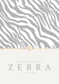 Z E B R A -GOLD HEART- GRAY
