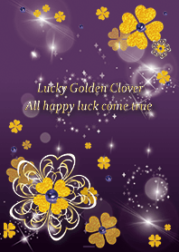 紫 / 最強運気UP!幸運のクローバー