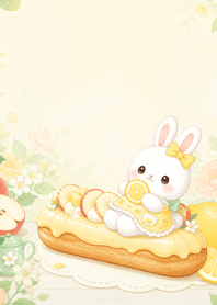 Lemon White Rabbit Apple Eclair