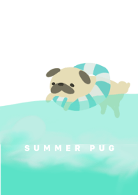 夏やすみパグ