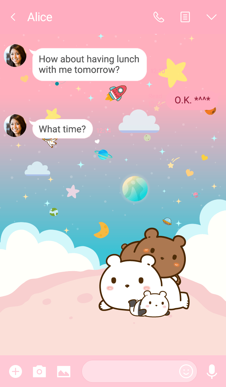 Baby Bears Galaxy Kawaii
