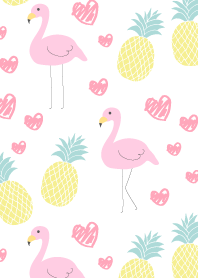 Flamingo and pineapple joc
