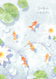 Healing goldfish and water lilies -  08