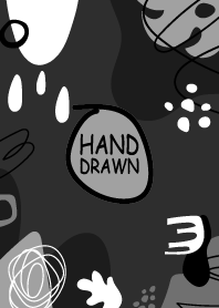 Abstract Hand Drawn Black