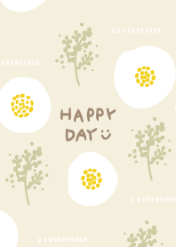 round flower and mimosa30 from Japan