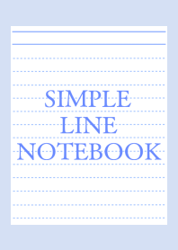 SIMPLE BLUE LINE NOTEBOOK-BLUE GRAY