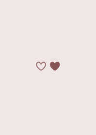 mini ♥ heart 03 - ピンク ベージュ
