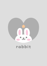 うさぎ3お星さま[グレー]