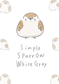 Simple sparrow white gray.