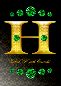 Initial"H" with EMERALD