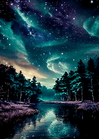 綺麗な星空の夜景着せかえ#283