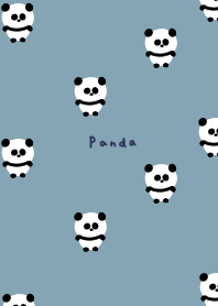 Blue beige x small panda pattern.